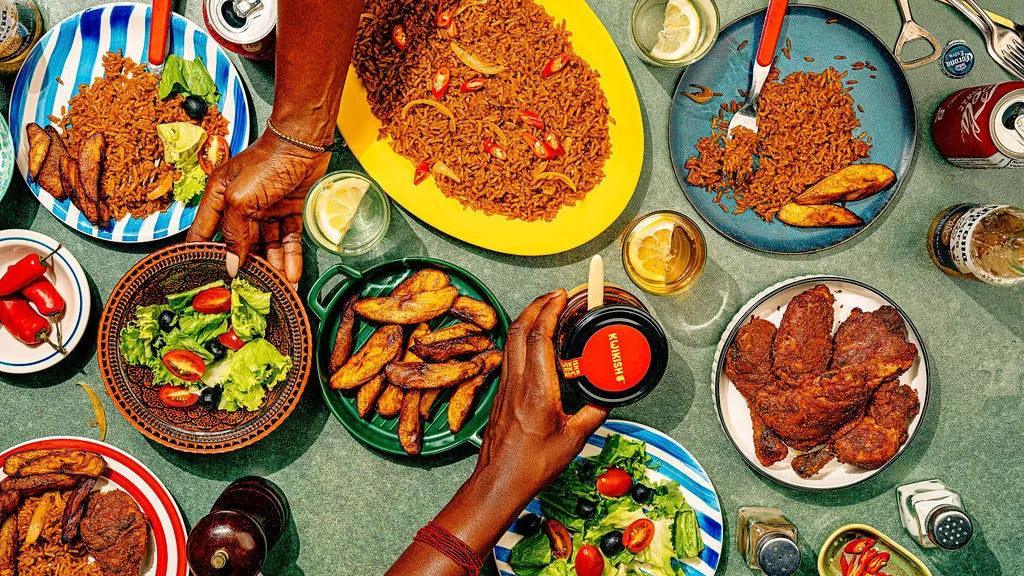 A bowl of Kwikish Jollof Rice